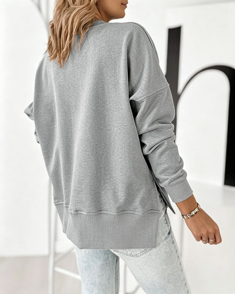 Slit Sweatshirt