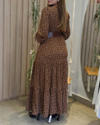 Floral Puff-Sleeve V-Neck Maxi Dress — Noélla Montréal