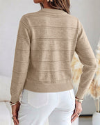 Beaded Pearl Cutout Cardigan
