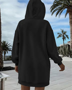Drawstring Pocket Slit Hoodie — Noélla Montréal