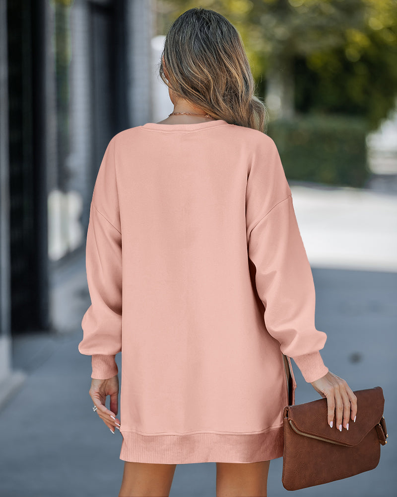 Drop-Shoulder Slit Zip Sweatshirt — Noélla Montréal