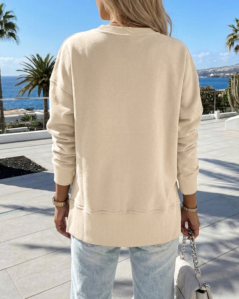 Slit Sweatshirt