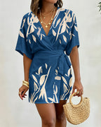 V-Neck Wrap Romper