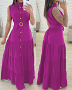 Ruched Slit Maxi Dress