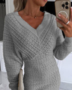 V-Neck Cutout Dress