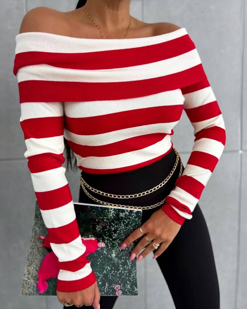 Striped Off-Shoulder Top