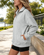 Half-Zip Pocket Sweatshirt