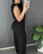 Lace V-Neck Shirred Romper