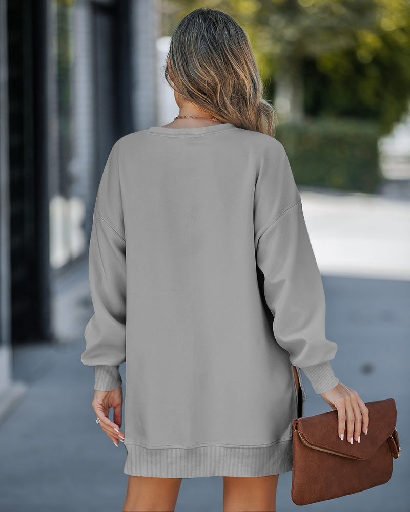 Drop-Shoulder Slit Zip Sweatshirt — Noélla Montréal
