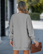 Drop-Shoulder Slit Zip Sweatshirt — Noélla Montréal