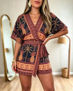 V-Neck Wrap Romper