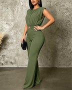 Backless Ruched Jumpsuit