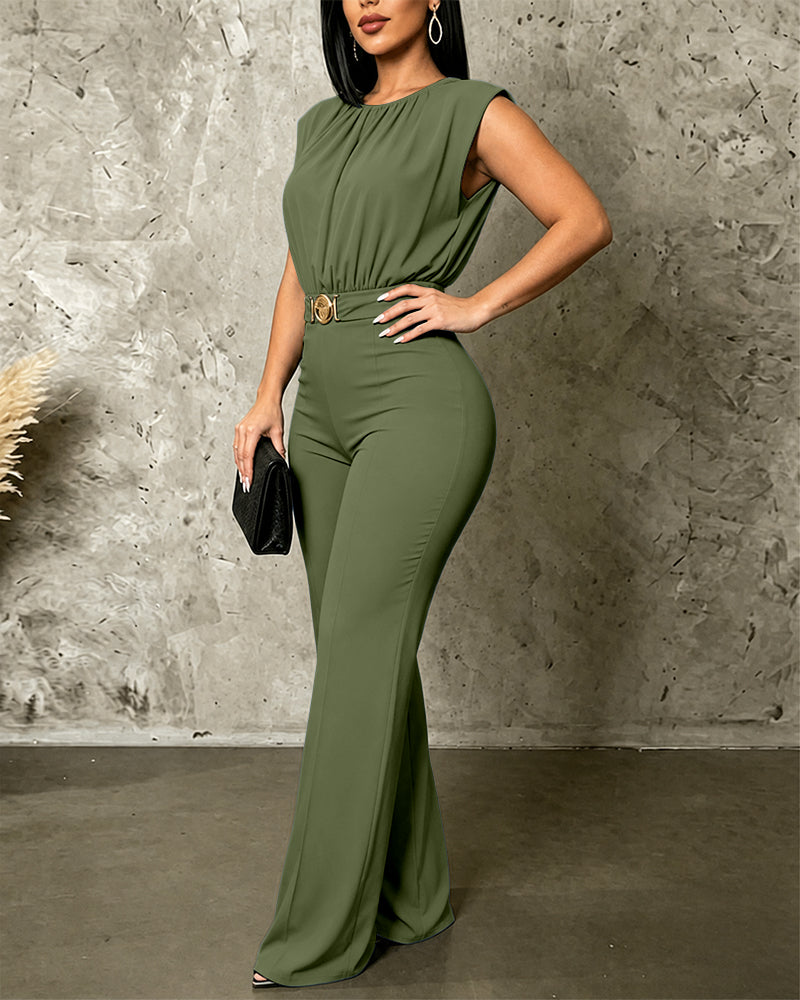 Backless Ruched Jumpsuit