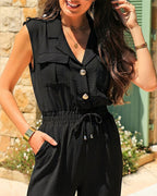 Drawstring Pocket Jumpsuit