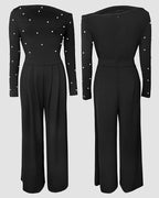 Ruched Wide-Leg Pearl Jumpsuit — Noélla Montréal