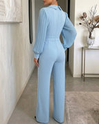 Rhinestone Wide-Leg Pearl Jumpsuit