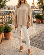 Mock-Neck Slit Sweater — Noélla Montréal