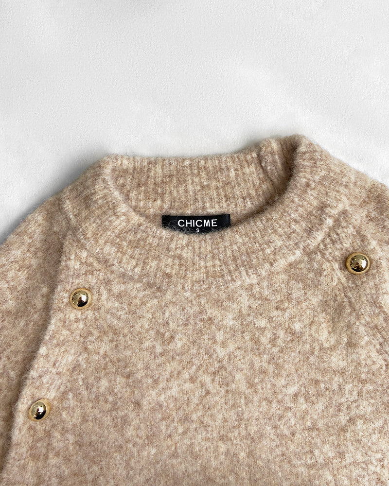 Mock-Neck Slit Sweater — Noélla Montréal