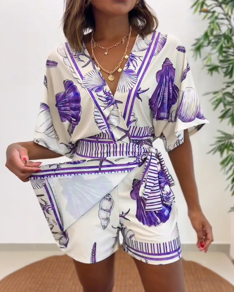 V-Neck Wrap Romper